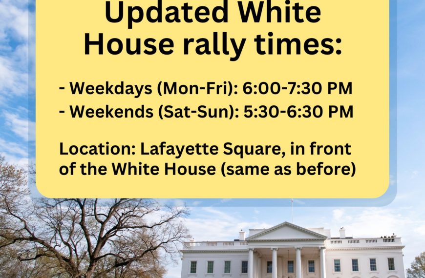 Updated daily White House rally times (as of Oct. 7, 2022)