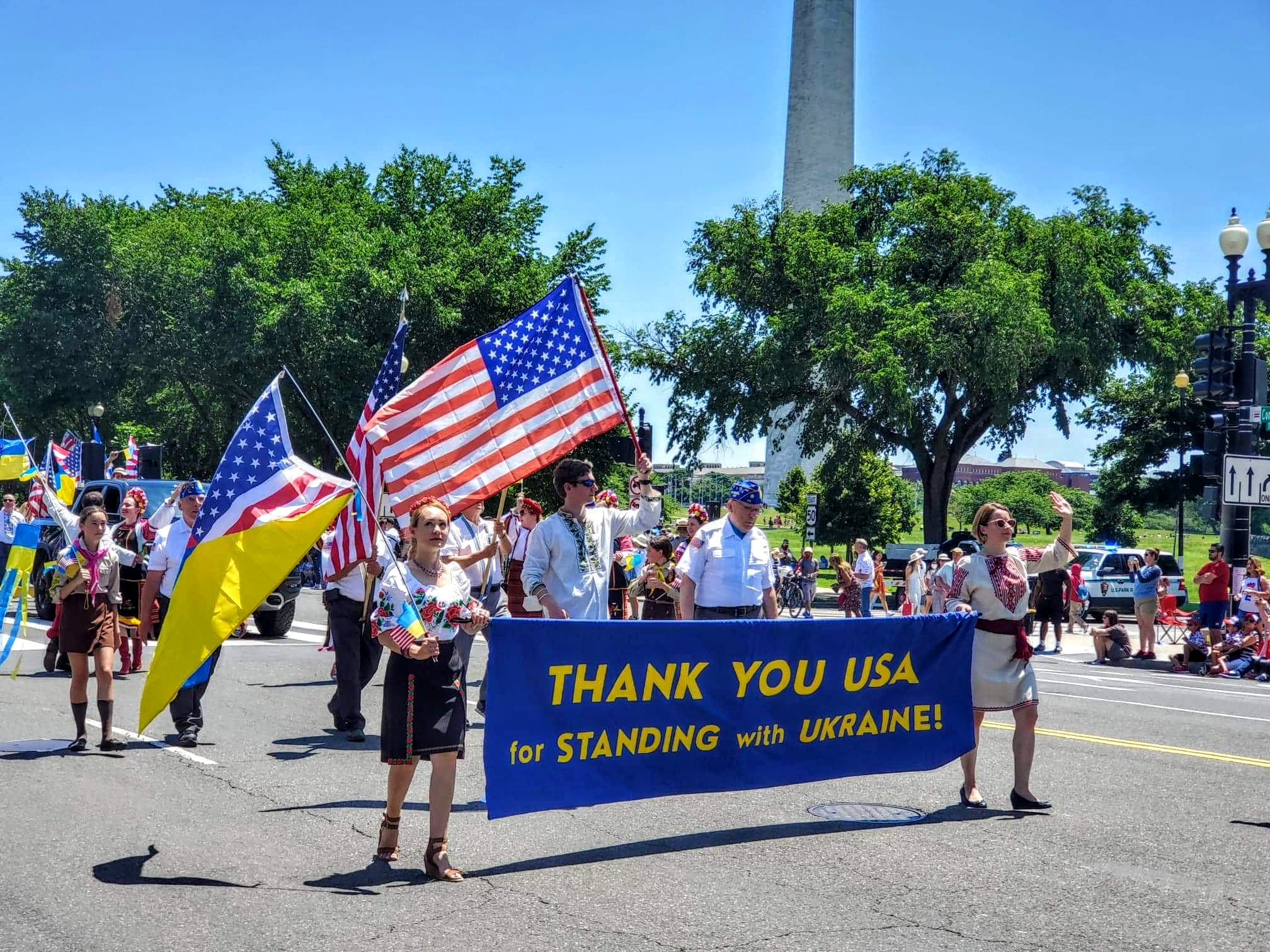 US Ukrainian Activists at the national Fourth of July Independence Day Parade in Washington DC, 2022